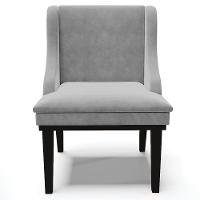 Kit 2 Cadeiras Decorativas Sala De Jantar Base Fixa De Madeira Firenze Suede Cinza/preto G19 - Gran Belo