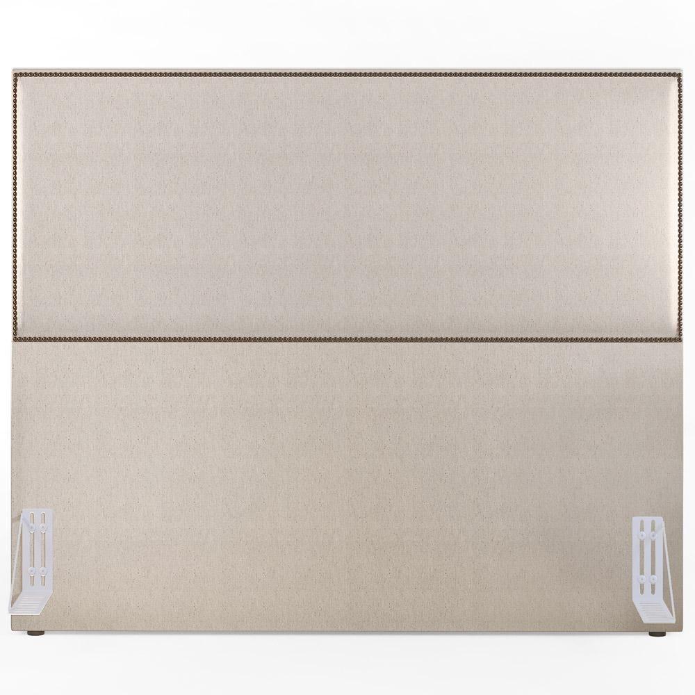 Cabeceira Box Casal King Com Tachas 195 Cm Linho Cru - 4