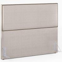 Cabeceira Box Casal King Com Tachas 195 Cm Linho Cru - 1