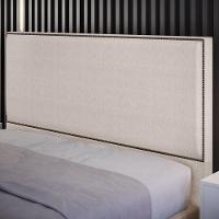 Cabeceira Box Casal King Com Tachas 195 Cm Linho Cru - 8