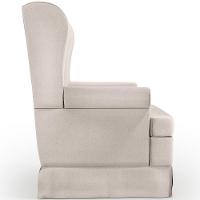 Poltrona E Puff Helena P02 Capitonê Linho Cru - 3