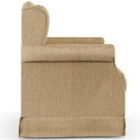 Poltrona Com Balanço E Puff Elisa P02 Linho Bege Escuro