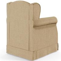 Poltrona Com Balanço E Puff Elisa P02 Linho Bege Escuro - 5