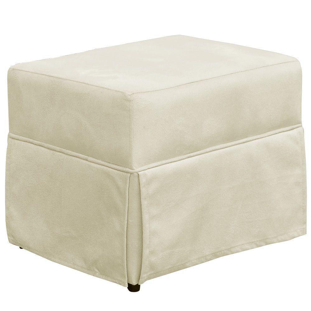 Poltrona E Puff Helena P02 Capitonê Suede Bege - 3