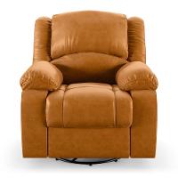 Poltrona Do Papai Reclinável Sala De Cinema Glider Manual Giratória Massagem Usb Pu Whisky G26 - 8