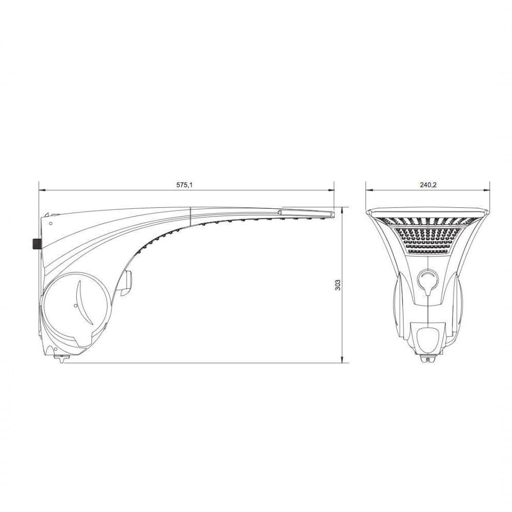 Chuveiro Ducha Duo Shower Quadrada Lorenzetti Turbo 220V - 4
