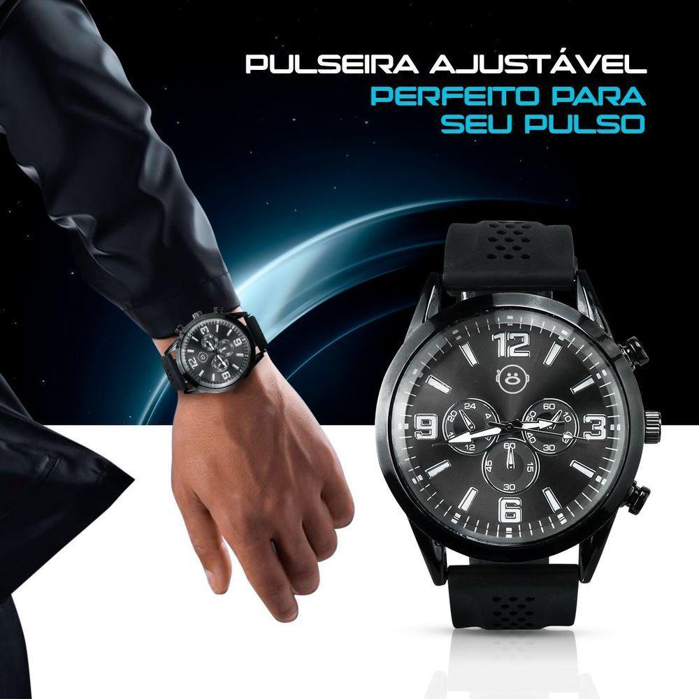 Relogio Masculino Aço Inox Oculos Sol Proteção Uv Boné - 6