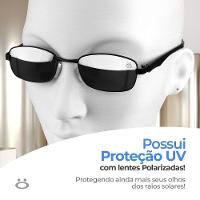 Óculos Sol Masculino Hype Trap Case Presente Lente Espelhada - 6