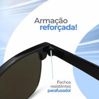 Clubmaster Verão Oculos Sol Masculino Proteção Uv Case - 3