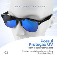 Clubmaster Verão Oculos Sol Masculino Proteção Uv Case - 5