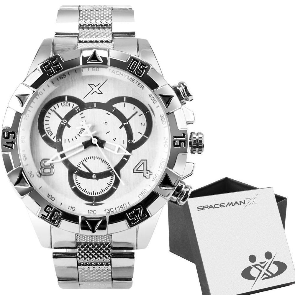 Relogio Masculino Aço Inoxidável Prata Caixa Premium - 1