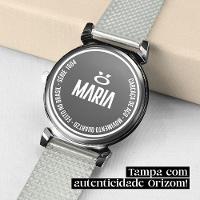 Relogio Feminino Digital Aço Preto Brincos Caixa Colar