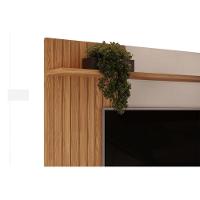 Painel Home P-tv Até 65 Polegadas Leoni Ripado C- Prateleira E Nichos 180x162cm Bali-cedro Dj Móveis - 3