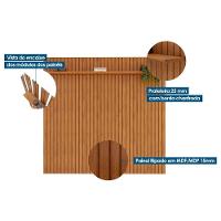 Painel Home P-tv Até 65 Polegadas Pratic Ripado C- Prateleira 183x240cm Cedro Dj Móveis - 5