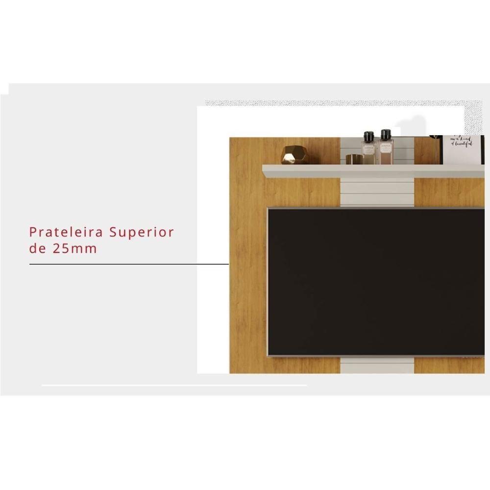Painel Home P-tv Até 47 Polegadas Smart C- Prateleira E Nichos 120x120cm Cedro-bali Dj Móveis - 3