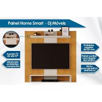Painel Home P-tv Até 47 Polegadas Smart C- Prateleira E Nichos 120x120cm Cedro-bali Dj Móveis - 5