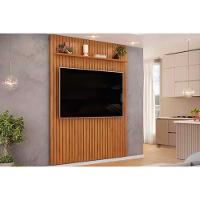 Painel Home P-tv Até 65 Polegadas Pratic Ripado C- Prateleira 183x240cm Freijo Dj Móveis - 1