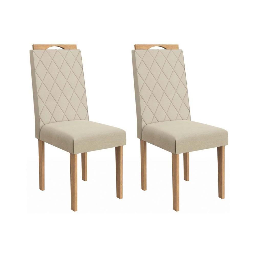 Cadeira Sala De Jantar 2cad153ea Kit 2 Un Eucalipto-linho Areia A052 - 1