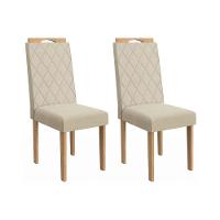 Cadeira Sala De Jantar 2cad153ea Kit 2 Un Eucalipto-linho Areia A052 - 1