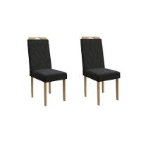 Cadeira Sala De Jantar 2cad153ea Kit 2 Un Eucalipto-cinza Mesclado A031 - 1