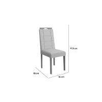 Cadeira Sala De Jantar 2cad150ea Kit 2 Un Eucalipto-veludo Marrom A033 - 2