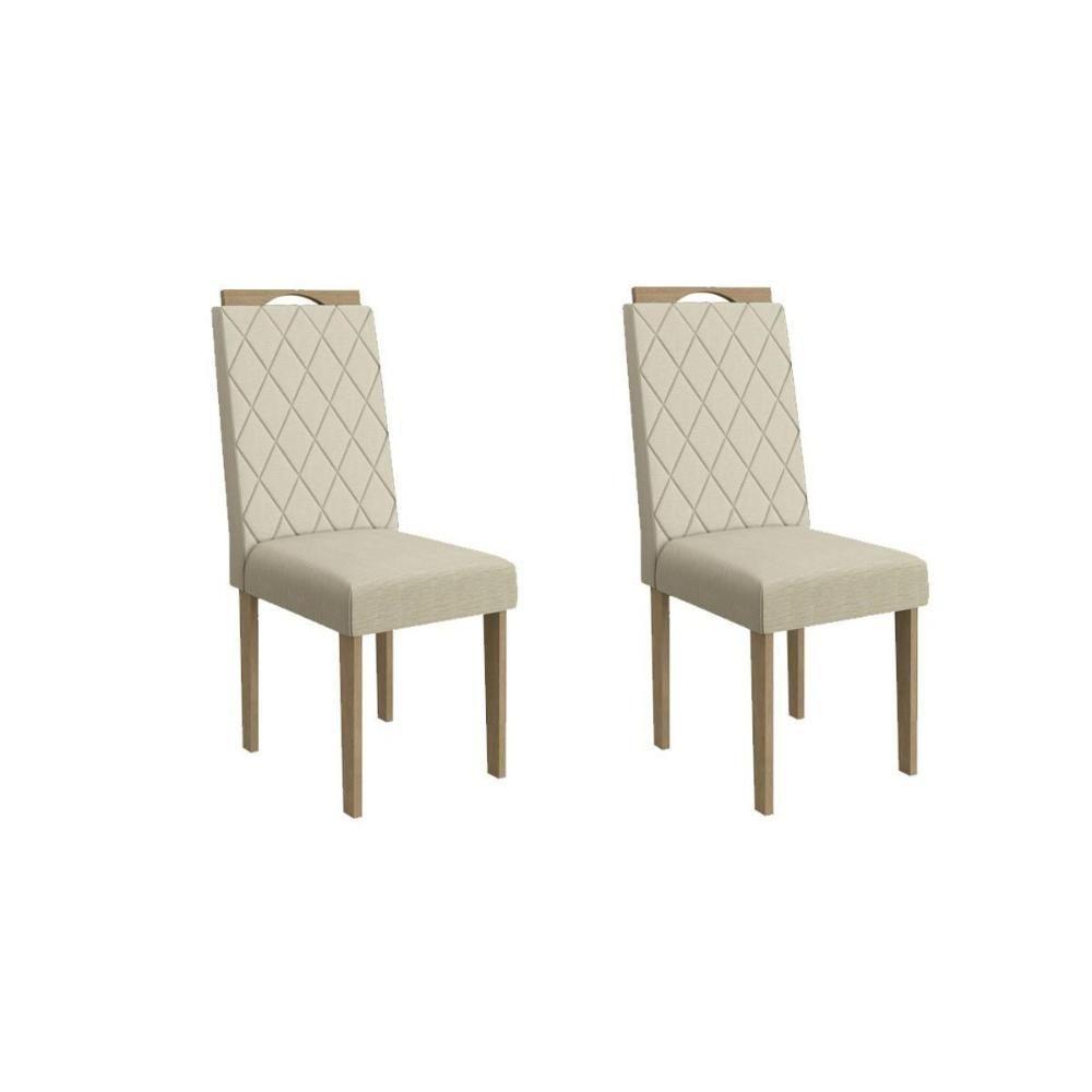 Cadeira Sala De Jantar 2cad153ea Kit 2 Un Eucalipto-linho Bege A019 - 4