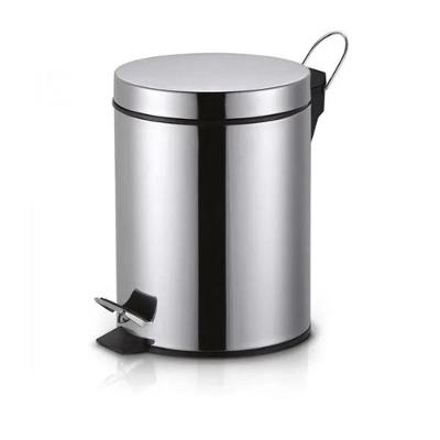 Lixeira Inox 3 Litros Pedal Cesto Lixo Removivel Prateado Banheiro Cozinha Multiuso 3l Luxo Vintage