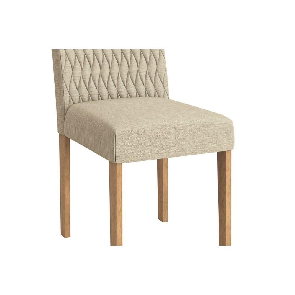 Cadeira Sala De Jantar 2cad157ea Kit 6 Un Eucalipto-linho Bege A019 - 3