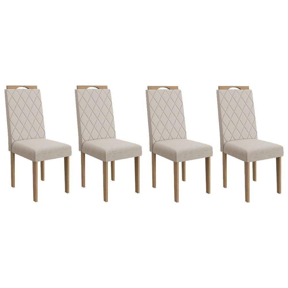 Cadeira Sala De Jantar 2cad153ea Kit 4 Un Eucalipto/caqui A040 - Kappesberg - 1