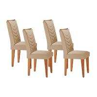 Cadeira Sala De Jantar Londrina Kit 4 Un Imbuia - Linho Turim - Rufato - 1