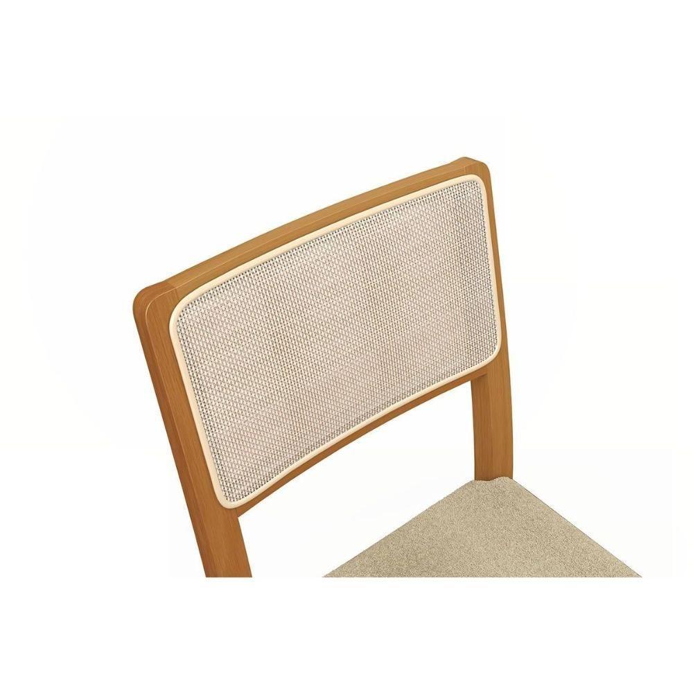 Cadeira Sala De Jantar Lola Kit 4 Un Carvalho/linho Cinza Tela Chumbo A056b - Kappesberg - 2