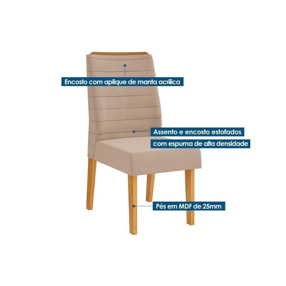 Cadeira Sala De Jantar Ondina Cedro-linho Saara Dj Móveis - 5