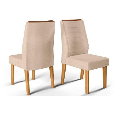 Cadeira Sala De Jantar Ondina Cedro-linho Saara Dj Móveis