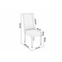 Cadeira Sala De Jantar 2cad142ng Kit 4 Un Nogueira/veludo Marrom A033 - Kappesberg - 3