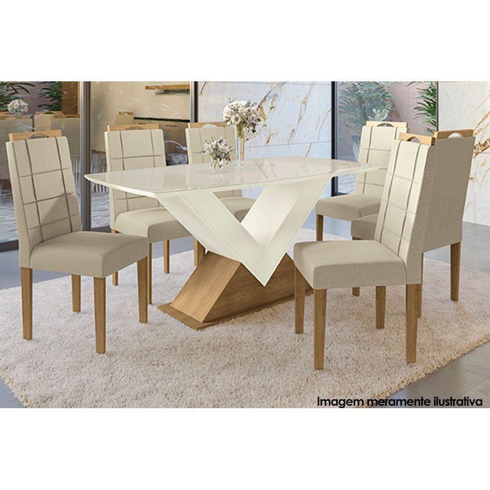 Cadeira Sala De Jantar 2cad150ea Kit 6 Un Eucalipto-veludo Marrom A033 - Kappesberg - 2