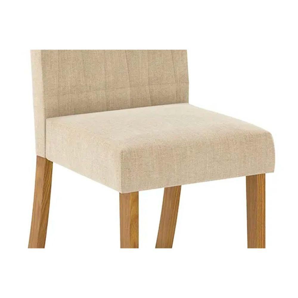 Cadeira Sala De Jantar Tauá Kit 4 Uni Nature-linho - Henn - 3