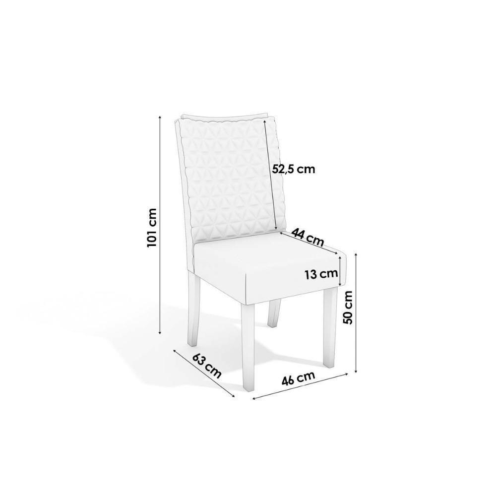 Cadeira Sala De Jantar 2cad129fr Kit 4 Un Freijo-veludo Preto A038 - Kappesberg - 2