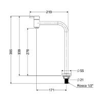Torneira Censi 98004 90° De Bancada Black Fosco Preto 98004-1 - 2