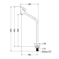 Torneira Censi 98002 45° De Bancada Cromada Cromado 98002-1 - 2