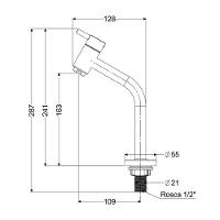 Torneira Censi 98000 45° De Bancada Black Fosco Preto 98000-1 - 2