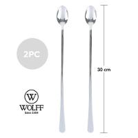 Conjunto 2 Colheres Aço Inox Bailarina 30 Cm Wolff - 3