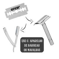Lâminas De Barbear 4un Aço Inoxidável Para Barbeador Navalha Super Duplo Fio Enox - 6