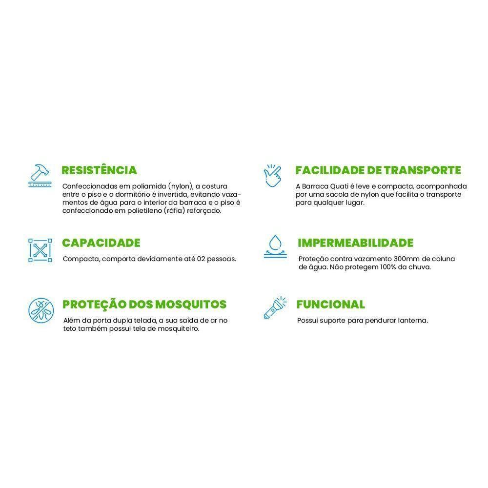 Barraca Camping 4 Pessoas Azul - Quati Carajas - 3