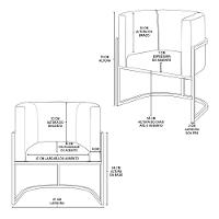 Kit 04 Poltronas Lua Sala Decorativa Base Ferro Black Corino Marrom - 7