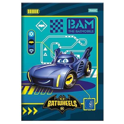 Caderno Brochura Capa Dura Universitário Batwheels 80 Folhas Foroni