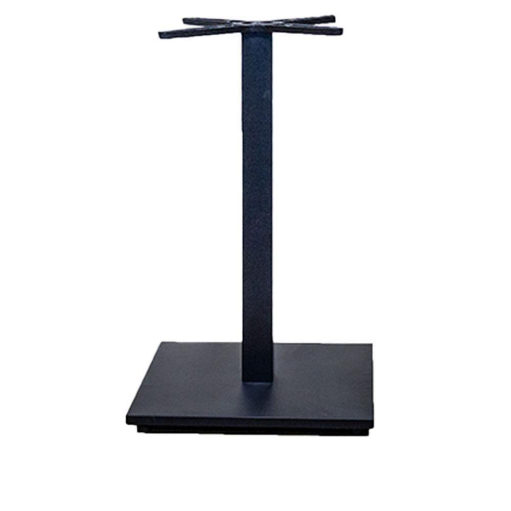 Base De Mesa De Jantar Quadrada Estocolmo Alpha Fratini 72 Cm (altura) Aço Preto Com Base Quadrada - 1