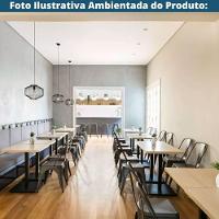 Base De Mesa De Jantar Quadrada Estocolmo Alpha Fratini 72 Cm (altura) Aço Preto Com Base Quadrada - 2