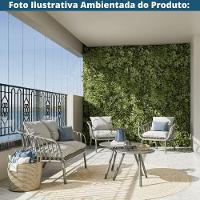 Mesa De Centro Redonda Noronha Fratini 50 Cm (largura) Em Aço Cinza área Externa - 2