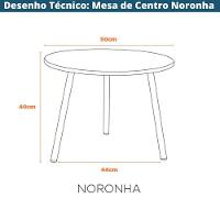 Mesa De Centro Redonda Noronha Fratini 50 Cm (largura) Em Aço Cinza área Externa - 3