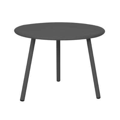 Mesa De Centro Redonda Noronha Fratini 60 Cm (largura) Em Aço Cinza área Externa